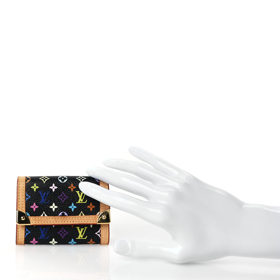 Louis Vuitton Monogram Multicolor Porte-Monnaie Plat Coin Purse Black Image 2