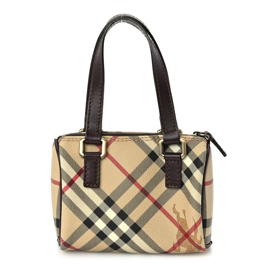 Burberry Haymarket Check Mini Shoulder Bag  Chocolate Image 1