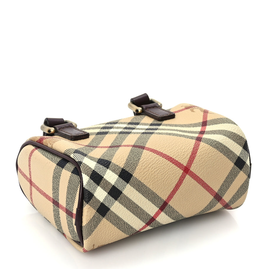 Burberry Haymarket Check Mini Shoulder Bag  Chocolate Image 3