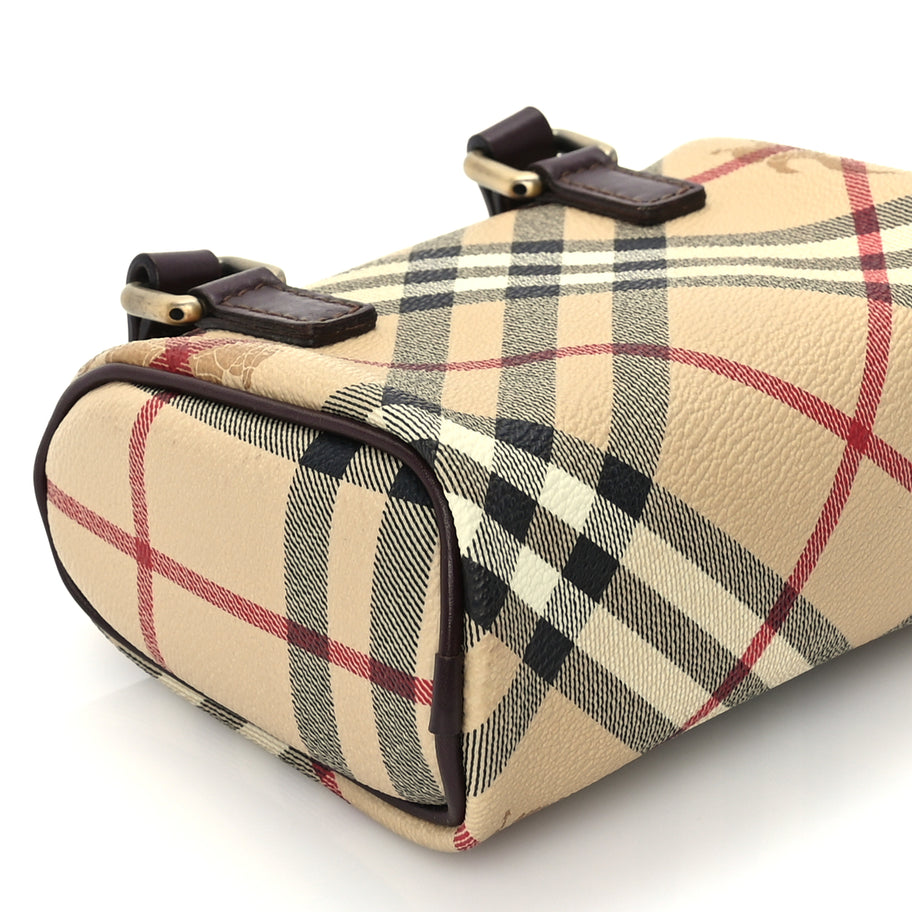 Burberry Haymarket Check Mini Shoulder Bag  Chocolate Image 7