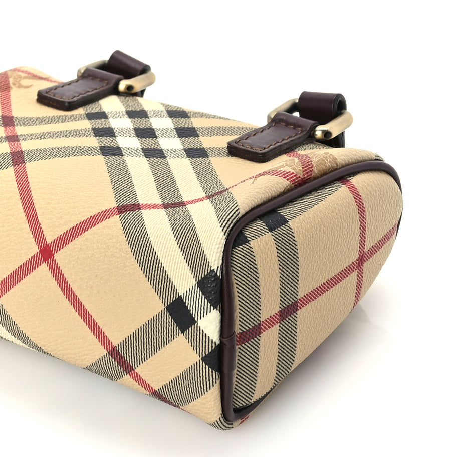 Burberry Haymarket Check Mini Shoulder Bag  Chocolate Image 8