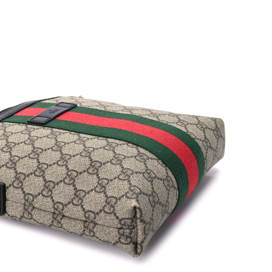 Gucci GG Supreme Monogram Web Messenger Bag Black Image 7