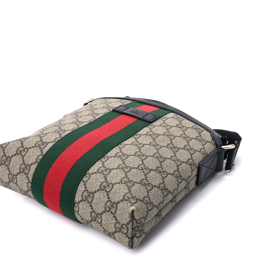 Gucci GG Supreme Monogram Web Messenger Bag Black Image 8
