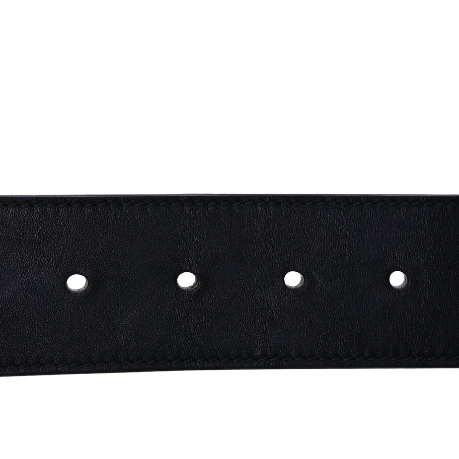 Gucci Calfskin Double G Wide Belt 75 30  Black Image 3