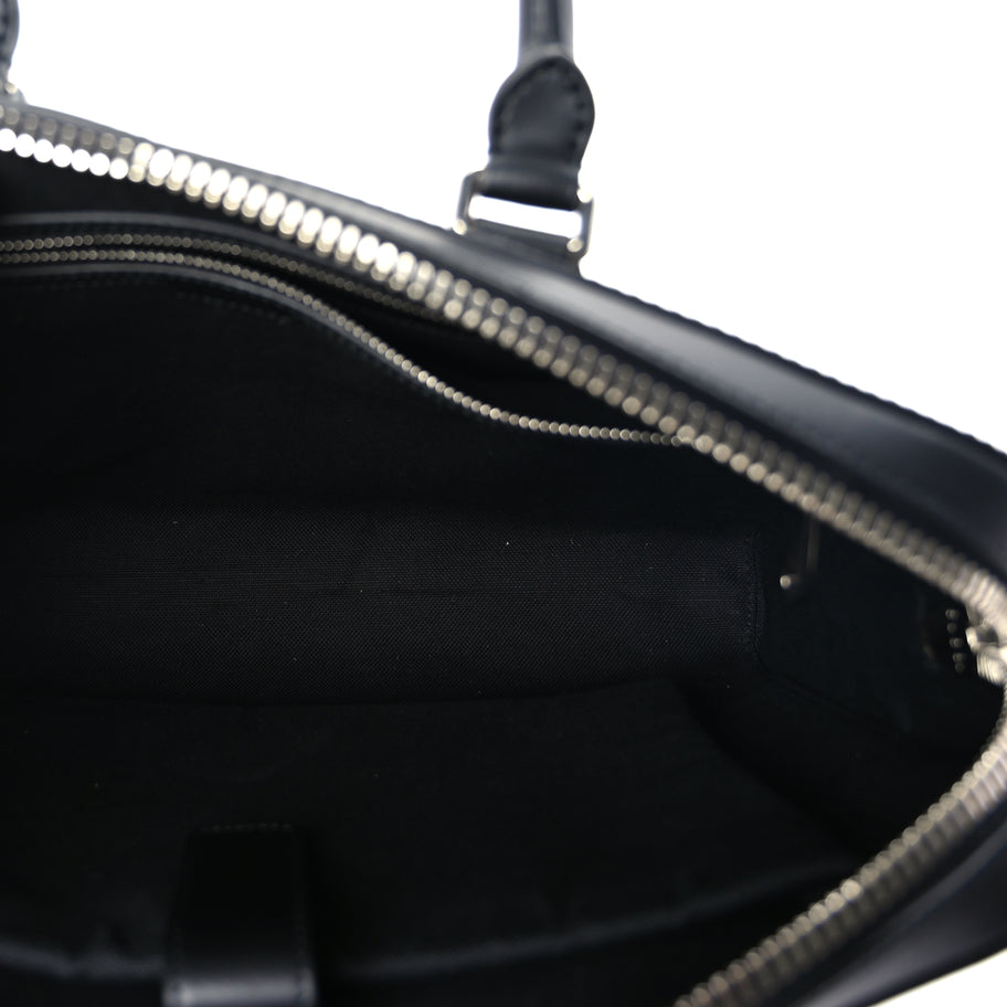Gucci GG Supreme Monogram Appia Calfskin Web Briefcase Black Image 4