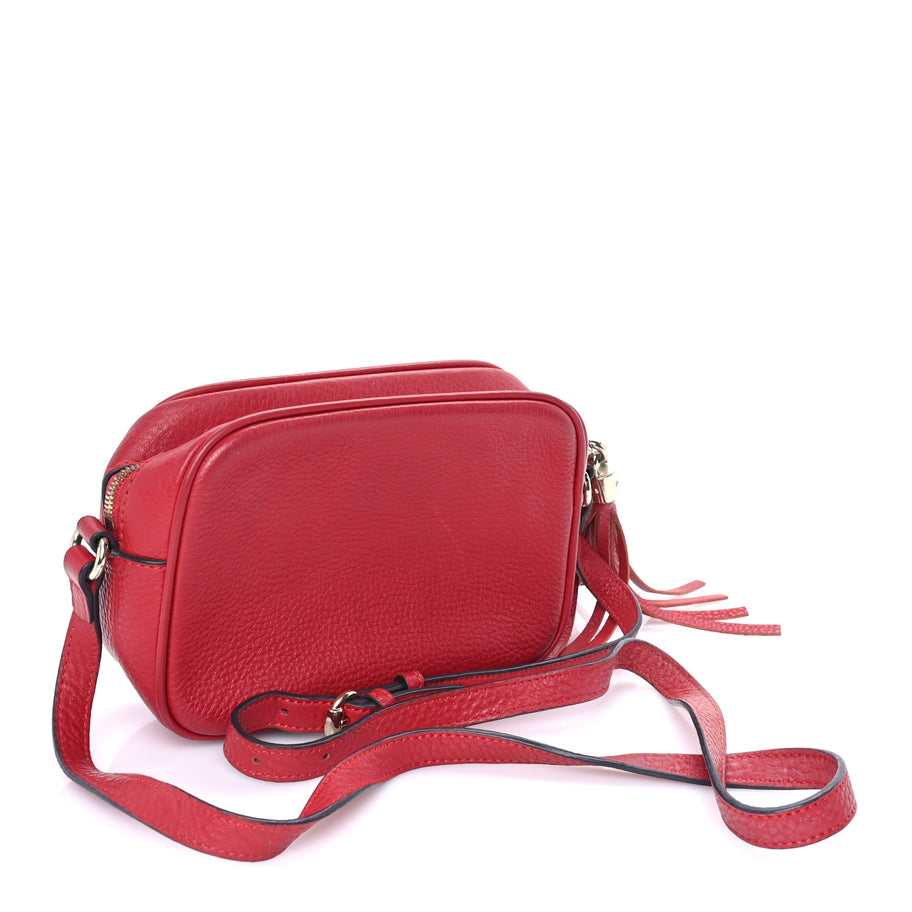 Gucci Pebbled Calfskin Small Soho Disco Bag Vibrant Red Image 2