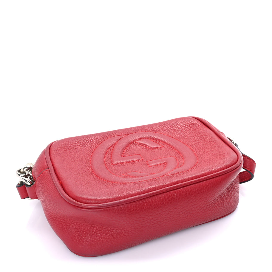Gucci Pebbled Calfskin Small Soho Disco Bag Vibrant Red Image 3