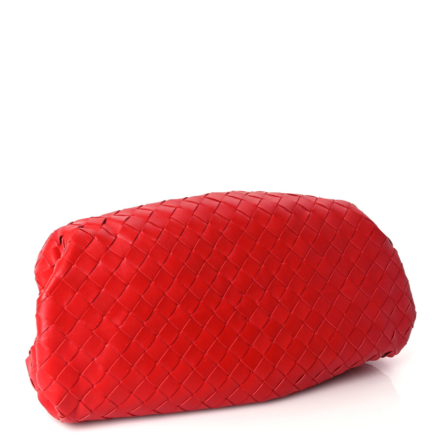 Bottega Veneta Nappa Maxi Intrecciato The Pouch Oversized Clutch Bright Red Image 4