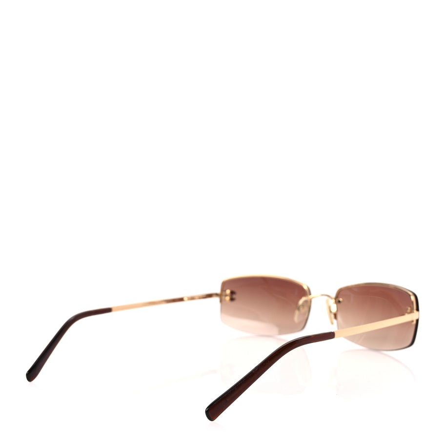 Chanel Crystal CC Logo Sunglasses 4093-B Gold Image 4