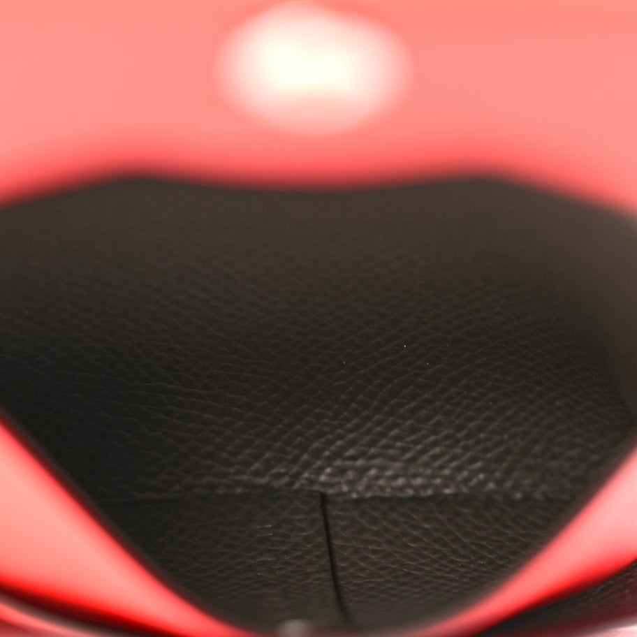 Hermes Epsom Horseshoe Bastia Coin Purse Rouge Casaque Etoupe Image 5