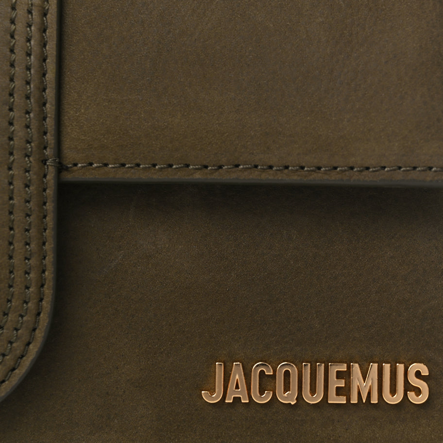 Jacquemus Nubuck Le Grande Bambino Dark Khaki Image 6