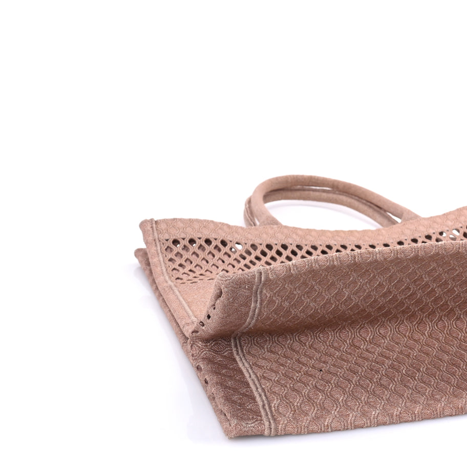 Christian Dior Mesh Embroidered Large Book Tote Clay Image 7
