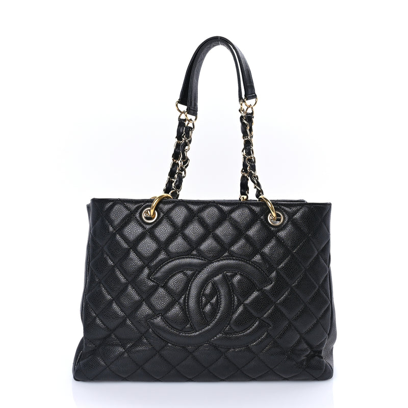  Chanel Caviar Quilted Grand Shopping Tote GST Black