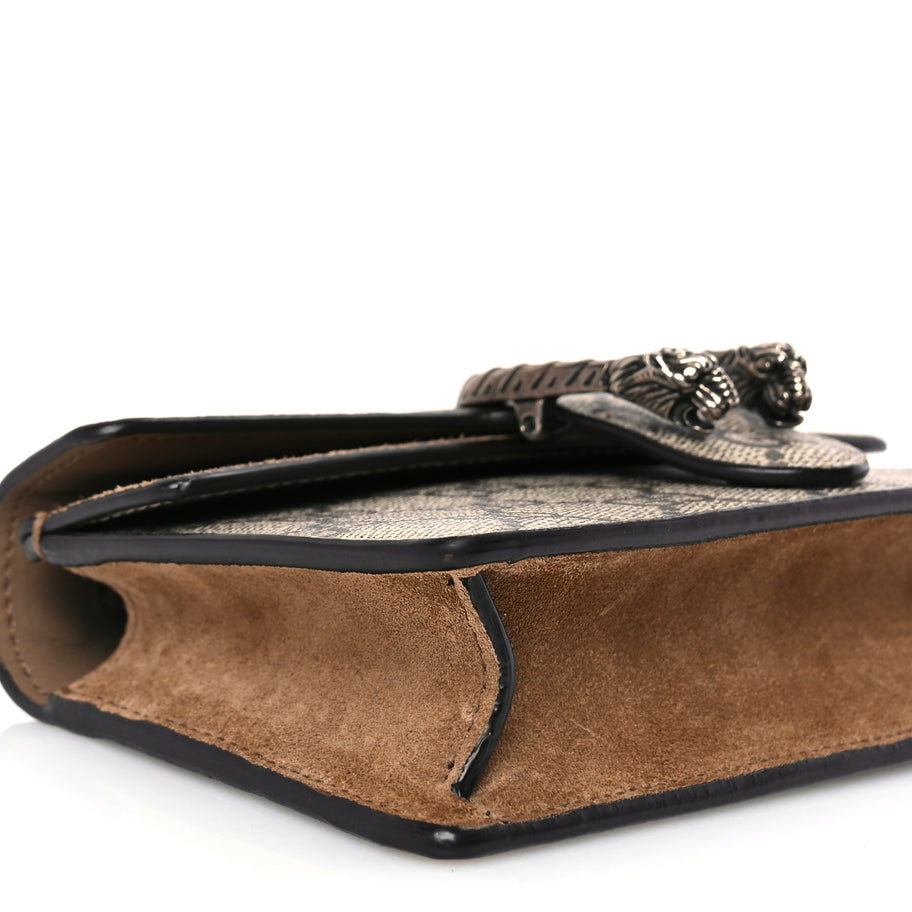 Gucci GG Supreme Monogram Super Mini Dionysus Shoulder Bag Taupe Image 8