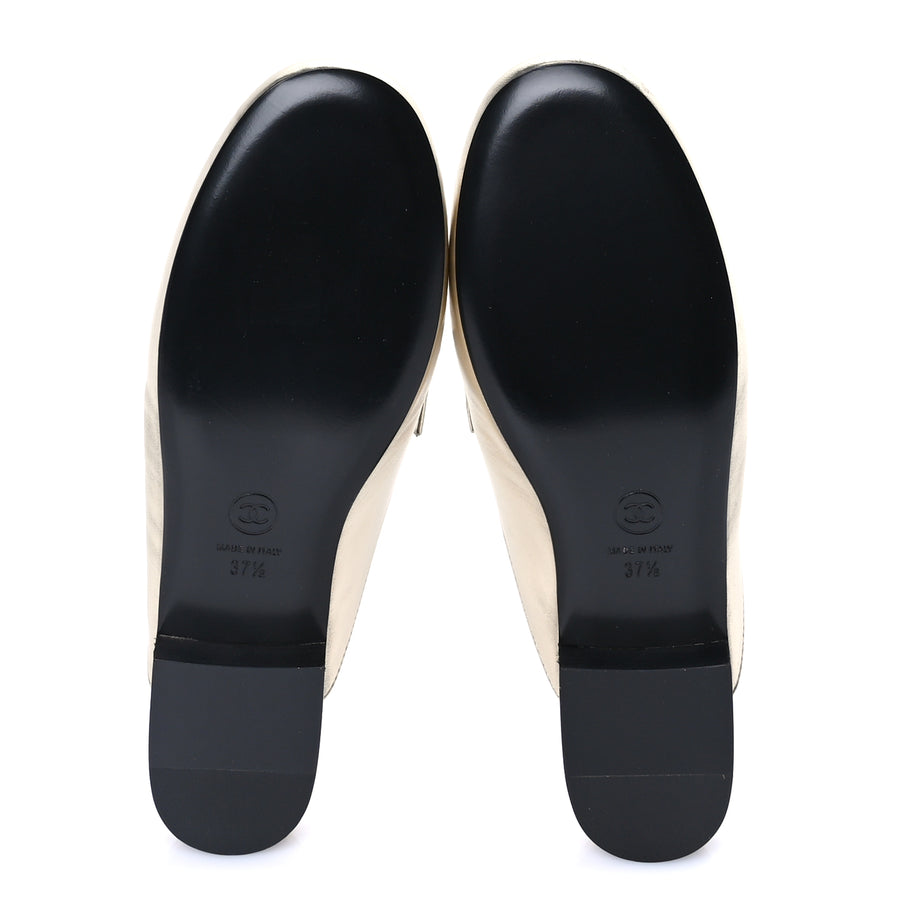 Chanel Metallic Lambskin Chain Braided Mules 37.5  Gold Image 6