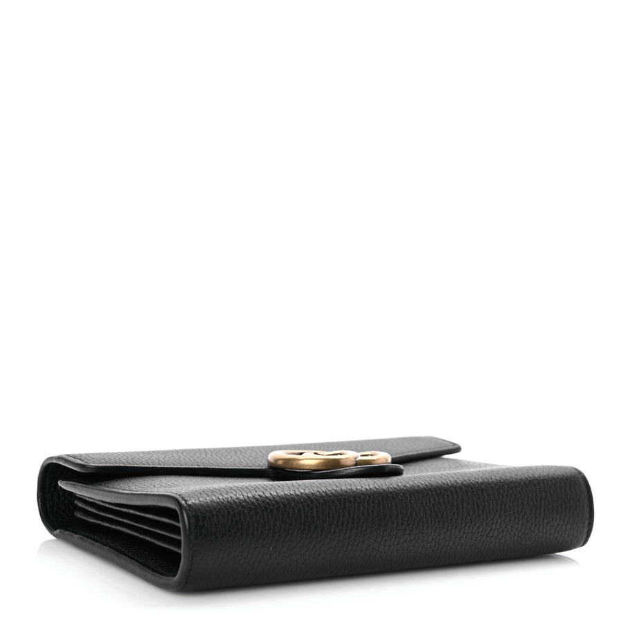 Gucci Calfskin GG Marmont Chain Wallet Black Image 4
