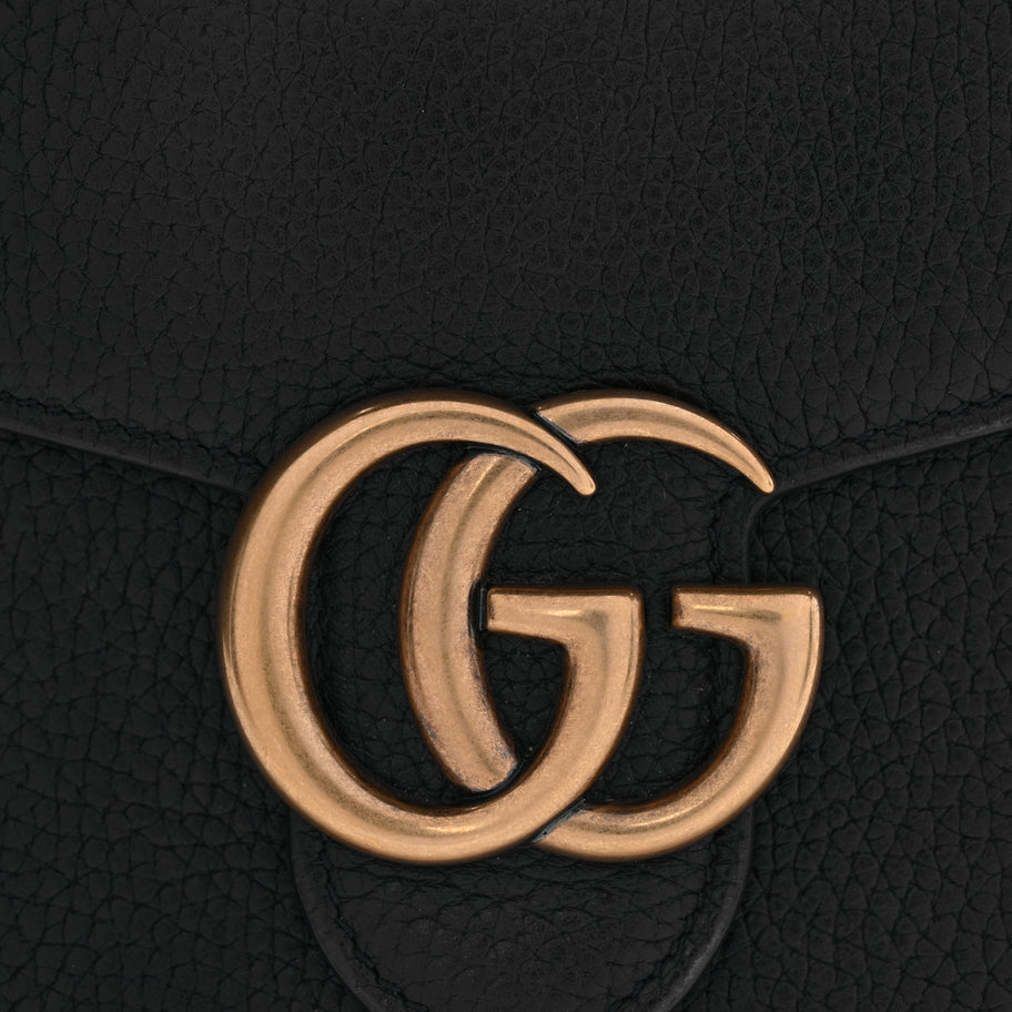 Gucci Calfskin GG Marmont Chain Wallet Black Image 7