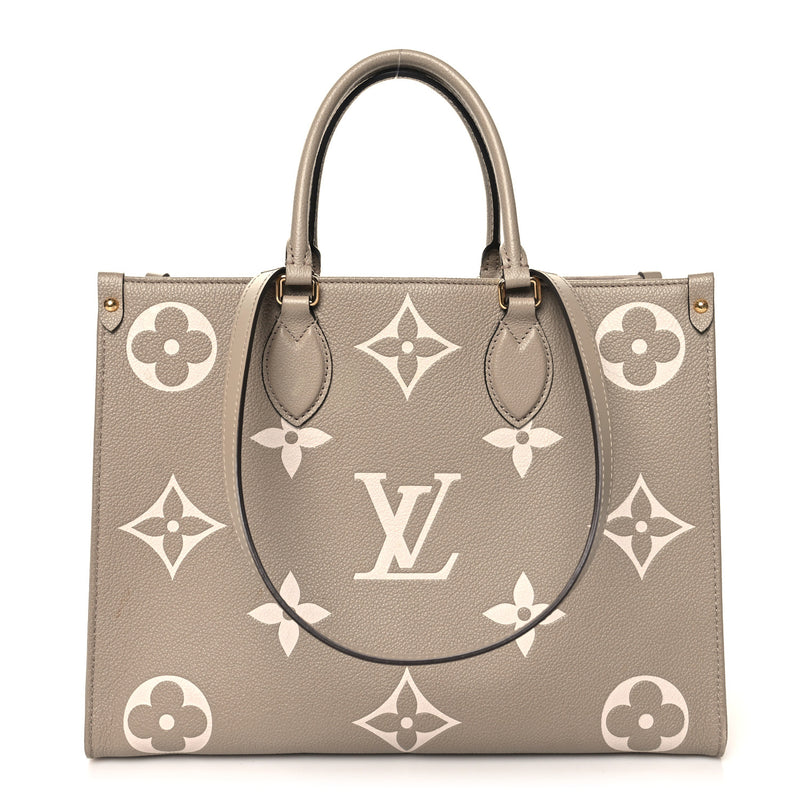  Louis Vuitton Empreinte Monogram Giant Onthego MM Tourterelle Creme