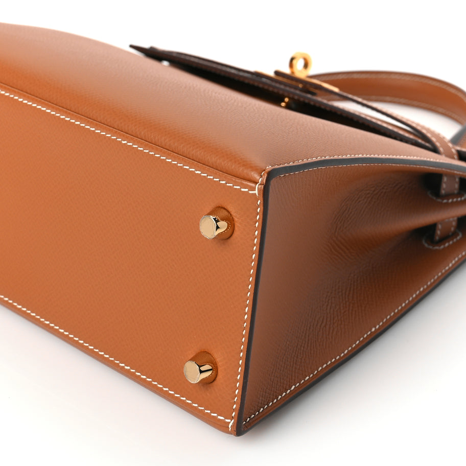 Hermes Epsom Kelly Sellier 25 Gold Gold Image 9