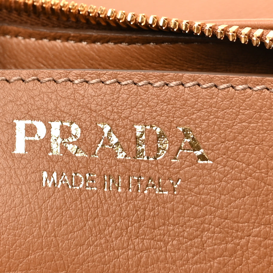 Prada Soft Calfskin Large Shoulder Bag  Caramel Image 5