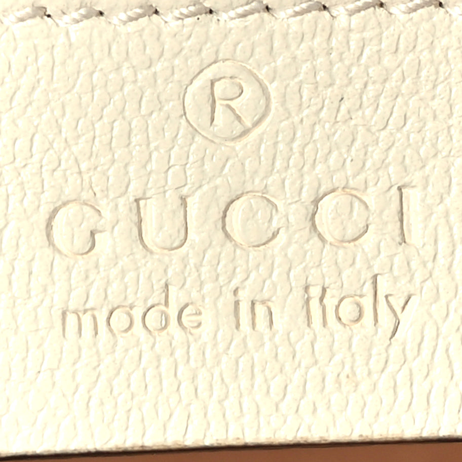 Gucci GG Supreme Monogram Calfskin Mini Padlock Flap Pocket Shoulder Bag Mystic White Sun Oil Image 5