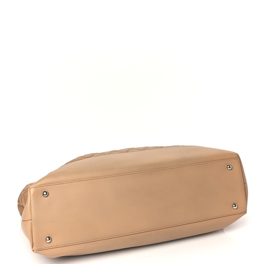 Chanel Aged Calfskin Quilted Be CC Tote Beige Image 3