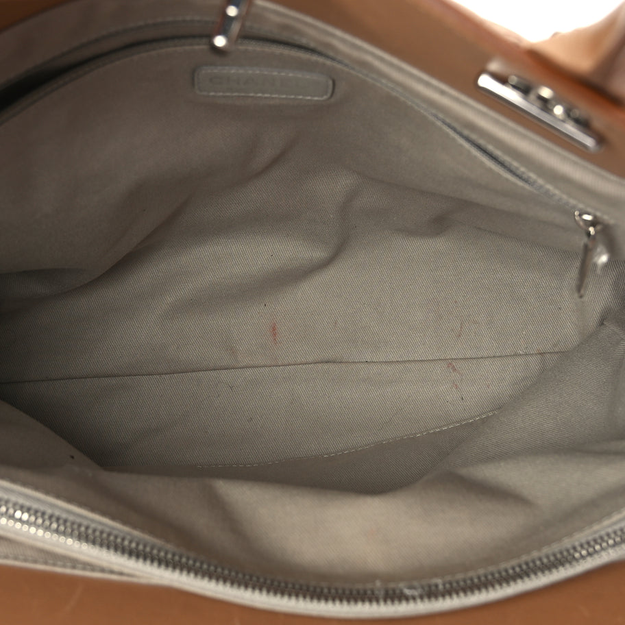 Chanel Aged Calfskin Quilted Be CC Tote Beige Image 4