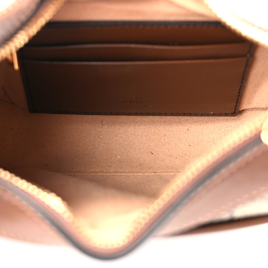 Gucci GG Supreme Monogram Azalea Calfskin Mini Retro Interlocking G Half Moon Bag Beige Ebony Brown Sugar Image 4