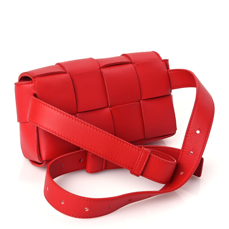  Bottega Veneta Nappa Maxi Intreccio The Belt Cassette Bag Chilli