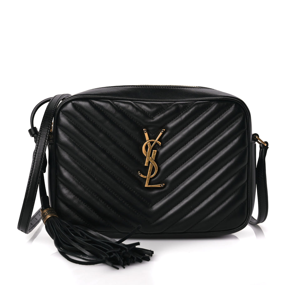 Saint Laurent Calfskin Matelasse Monogram Lou Camera Bag Black Image 1