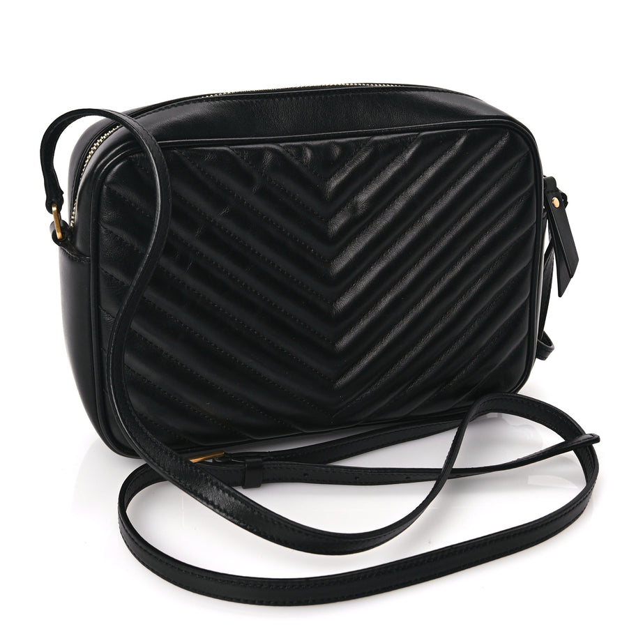 Saint Laurent Calfskin Matelasse Monogram Lou Camera Bag Black Image 2