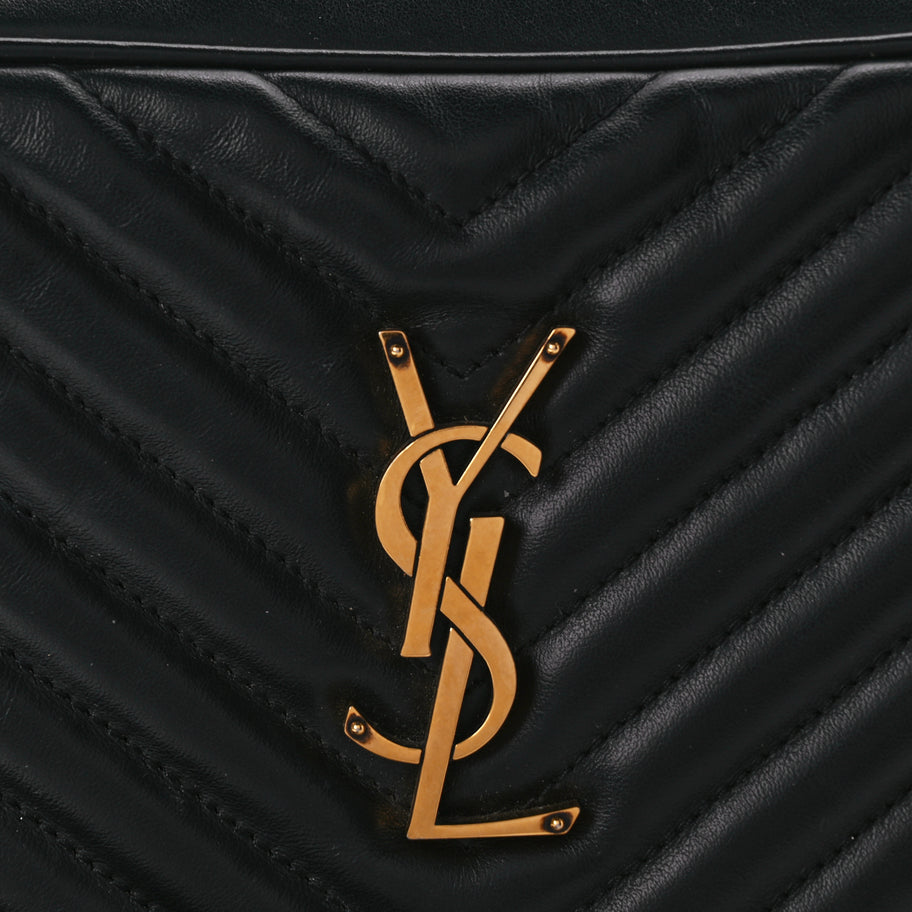 Saint Laurent Calfskin Matelasse Monogram Lou Camera Bag Black Image 6