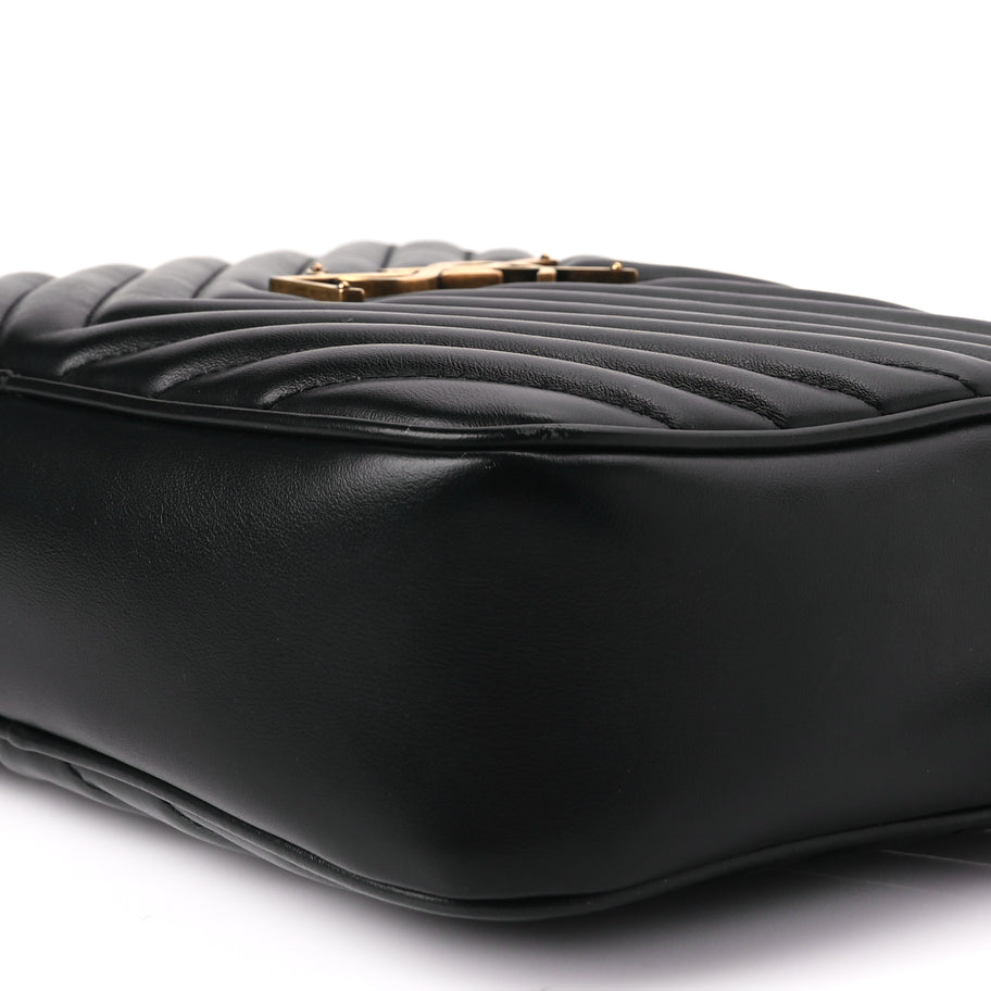 Saint Laurent Calfskin Matelasse Monogram Lou Camera Bag Black Image 8