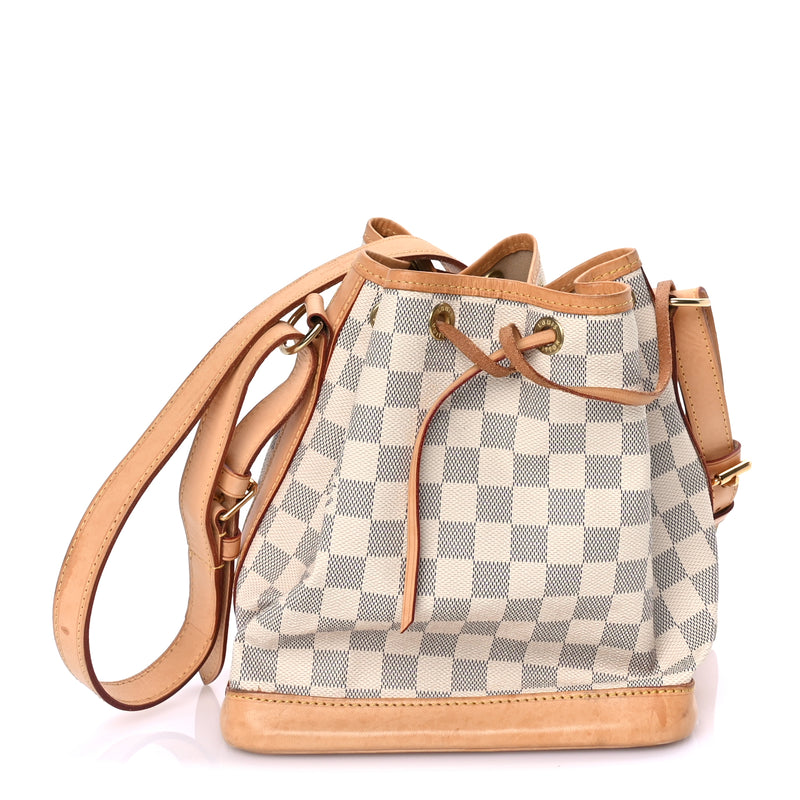  Louis Vuitton Damier Azur Noe BB White