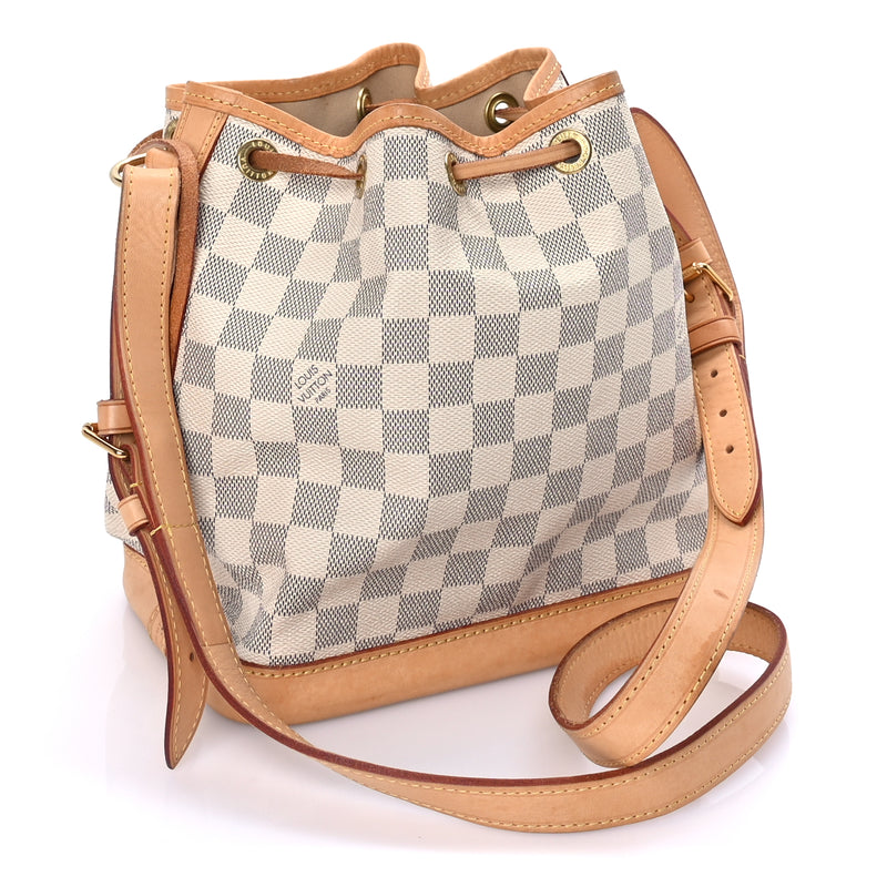  Louis Vuitton Damier Azur Noe BB White