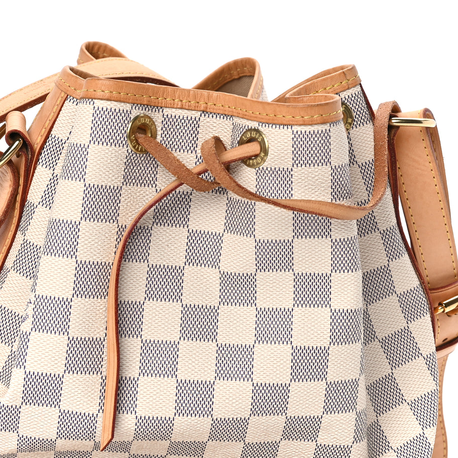 Louis Vuitton Damier Azur Noe BB White Image 6