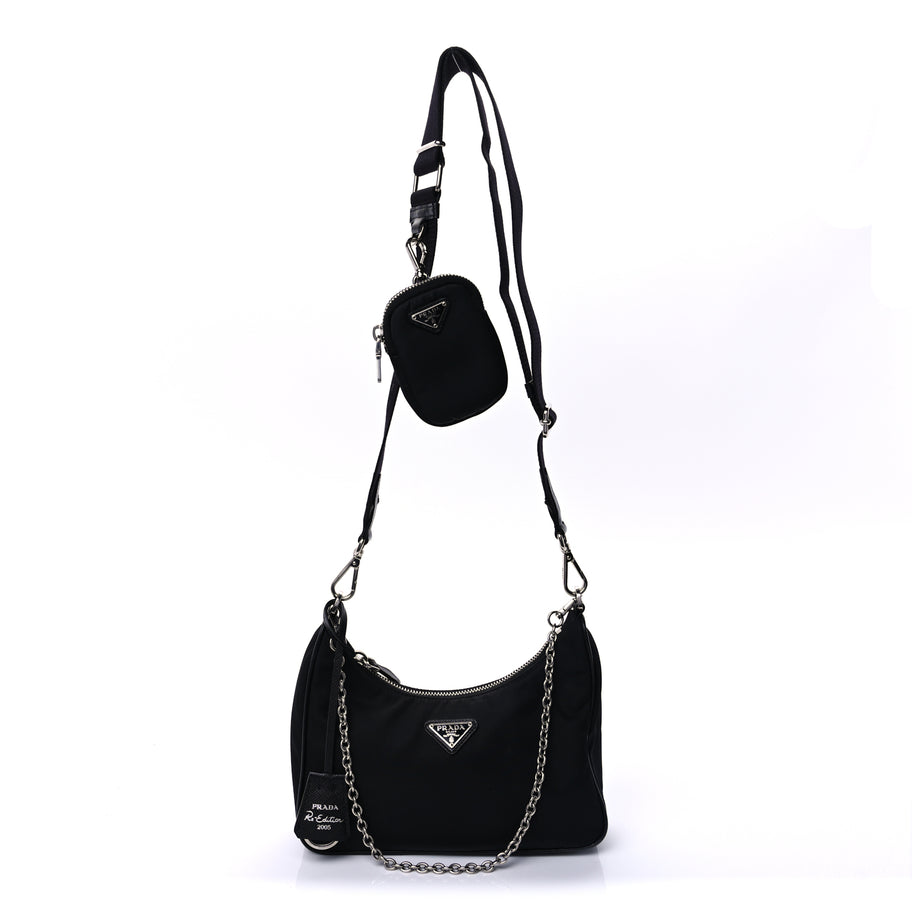 Prada Nylon Re-Edition 2005 Shoulder Bag Black Image 1