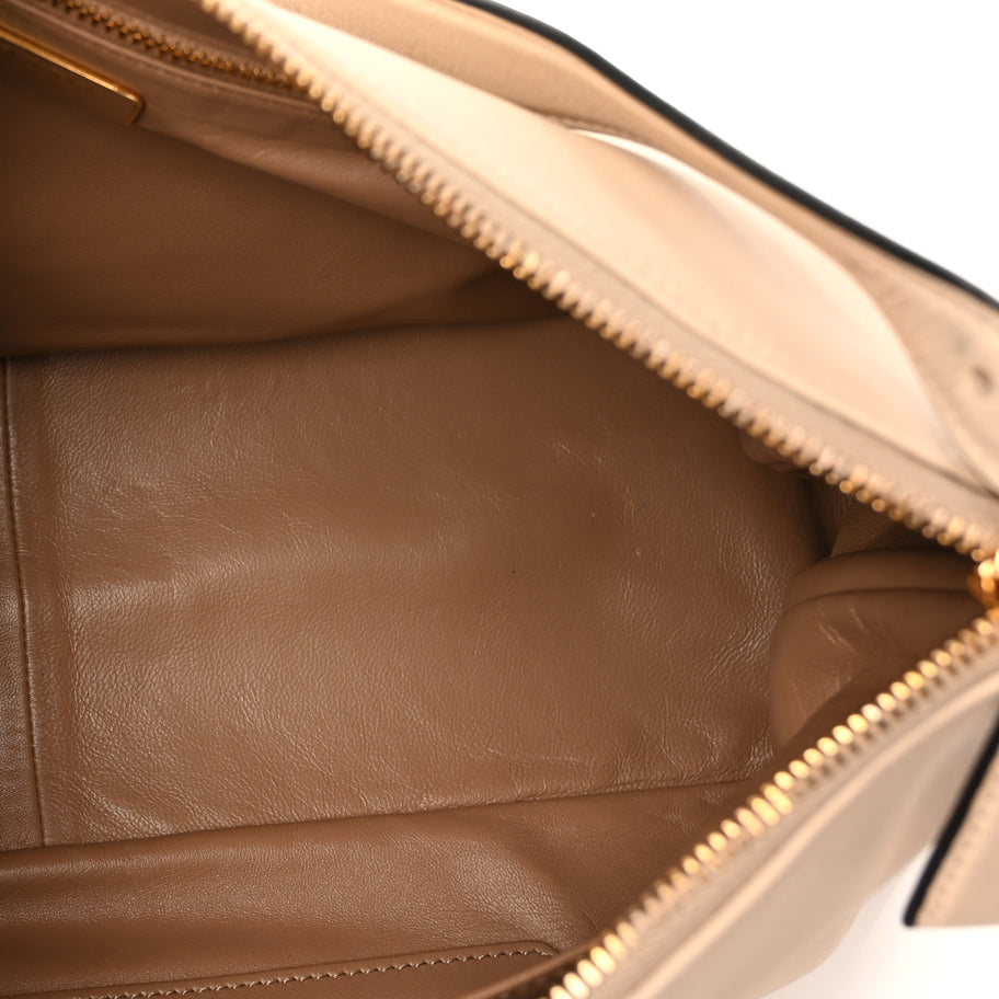 Prada Soft Calfskin Large Aimée Shoulder Bag  Travertine Image 4