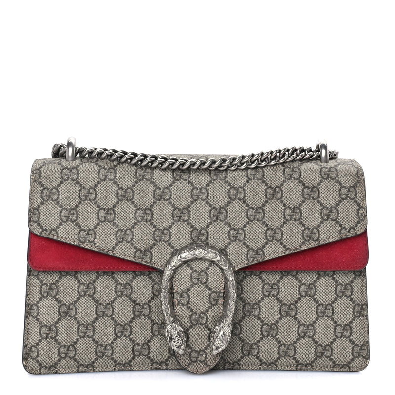  Gucci GG Supreme Monogram Small Dionysus Shoulder Bag  Red