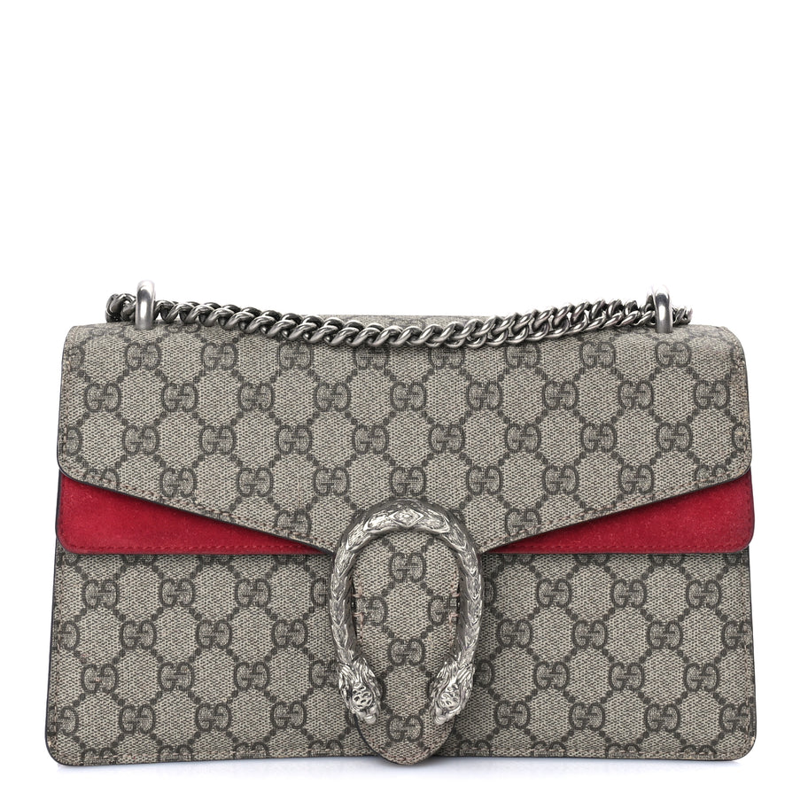Gucci GG Supreme Monogram Small Dionysus Shoulder Bag  Red Image 1