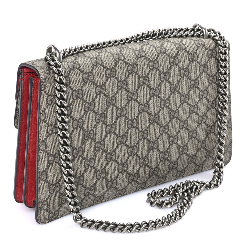  Gucci GG Supreme Monogram Small Dionysus Shoulder Bag  Red