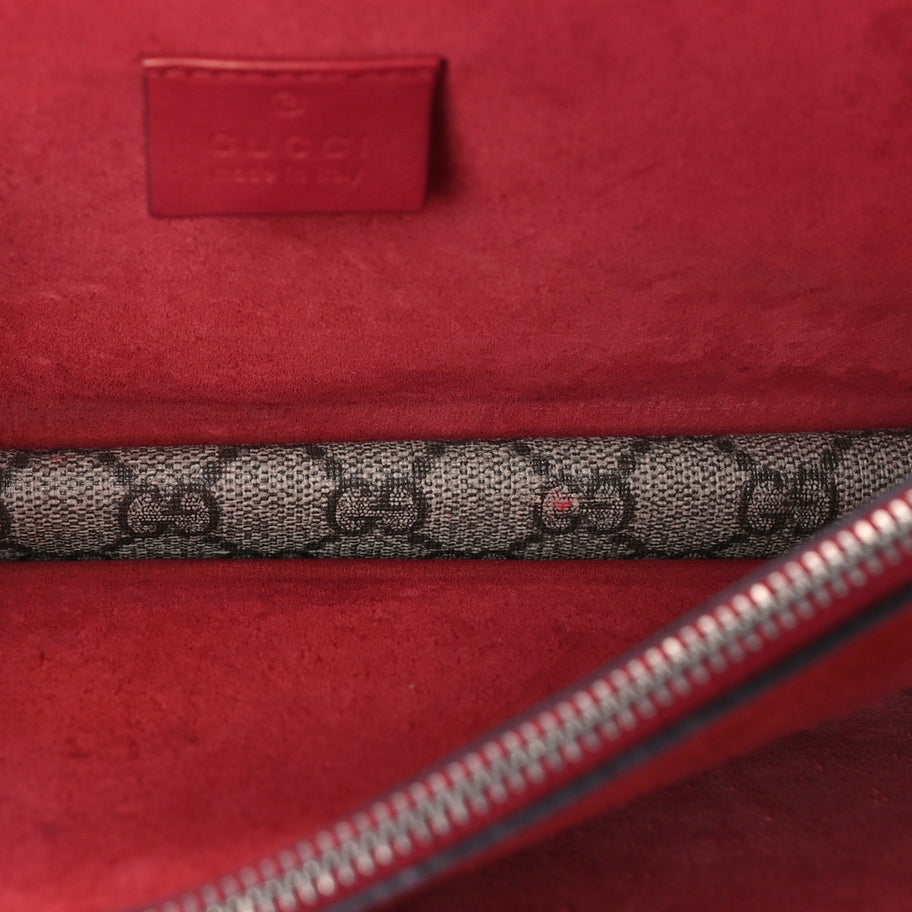 Gucci GG Supreme Monogram Small Dionysus Shoulder Bag  Red Image 4