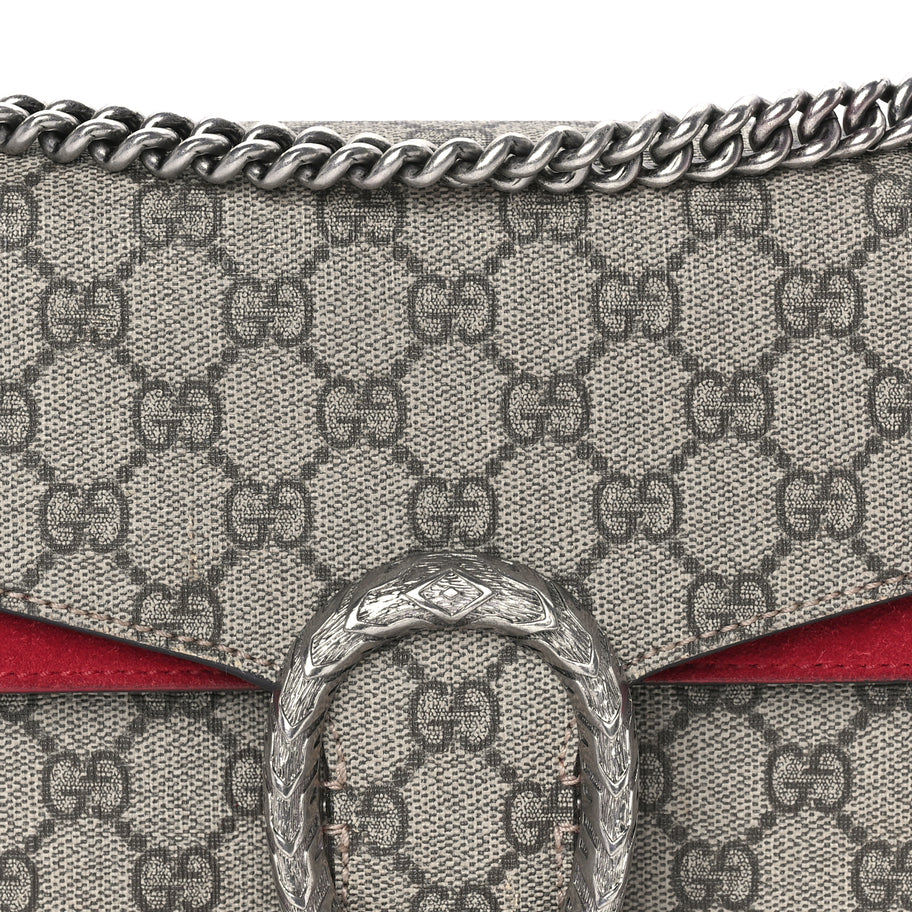 Gucci GG Supreme Monogram Small Dionysus Shoulder Bag  Red Image 6