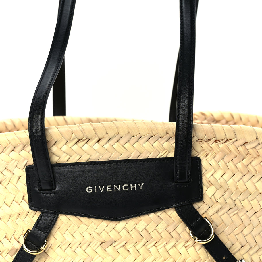 Givenchy Raffia Voyou Basket Tote Black Image 6