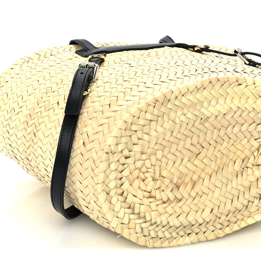 Givenchy Raffia Voyou Basket Tote Black Image 7