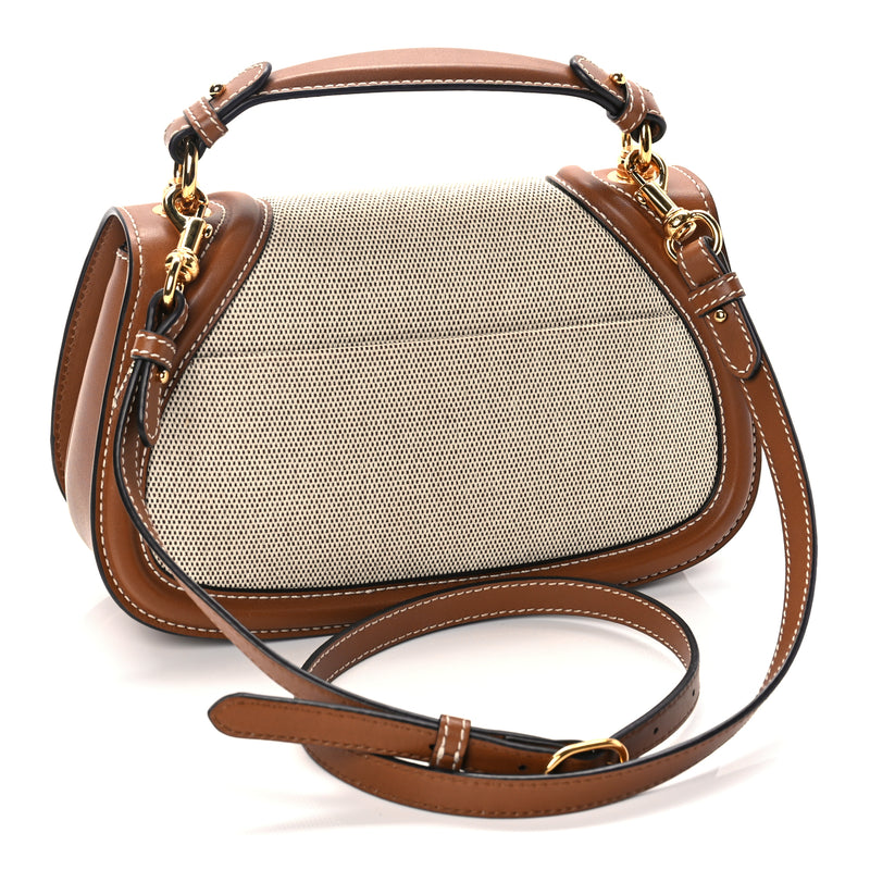  Gucci Canvas Medium Blondie Top Handle Bag Brown