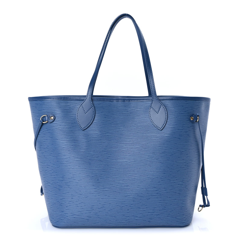  Louis Vuitton Epi Neverfull MM Denim Blue