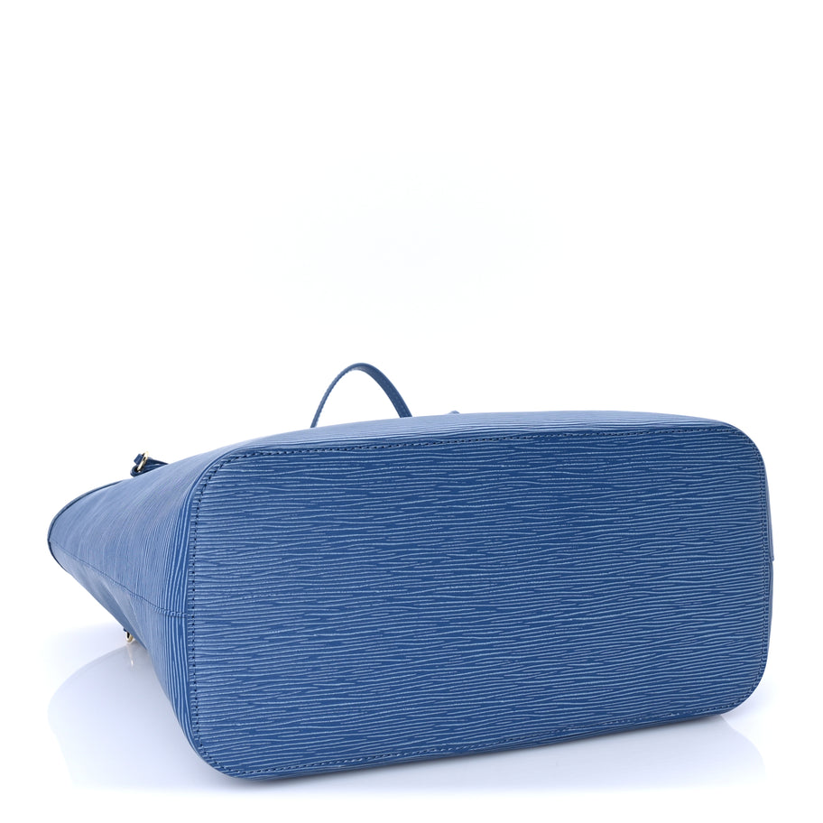 Louis Vuitton Epi Neverfull MM Denim Blue Image 4
