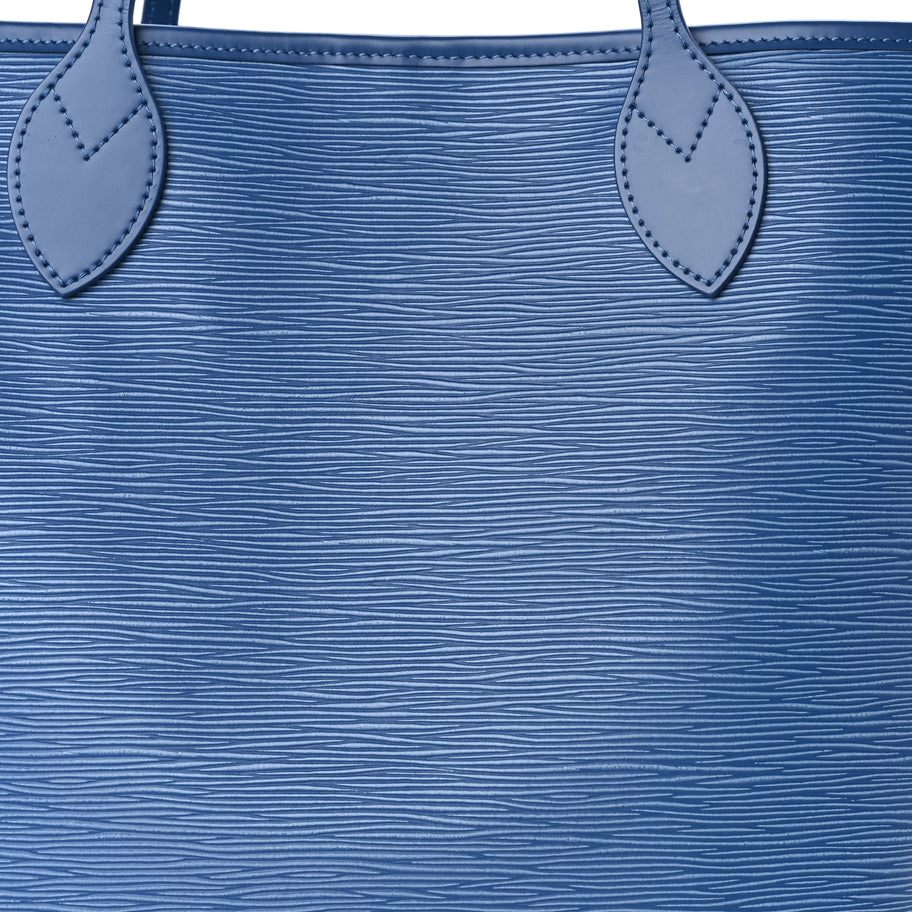 Louis Vuitton Epi Neverfull MM Denim Blue Image 7