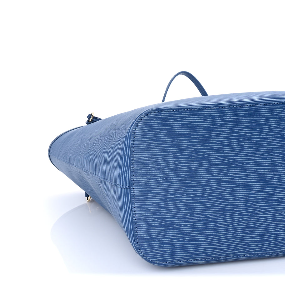 Louis Vuitton Epi Neverfull MM Denim Blue Image 8